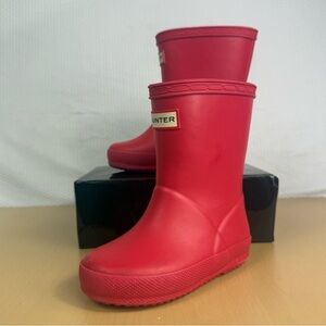 Hunter Kids Red Rain Boots